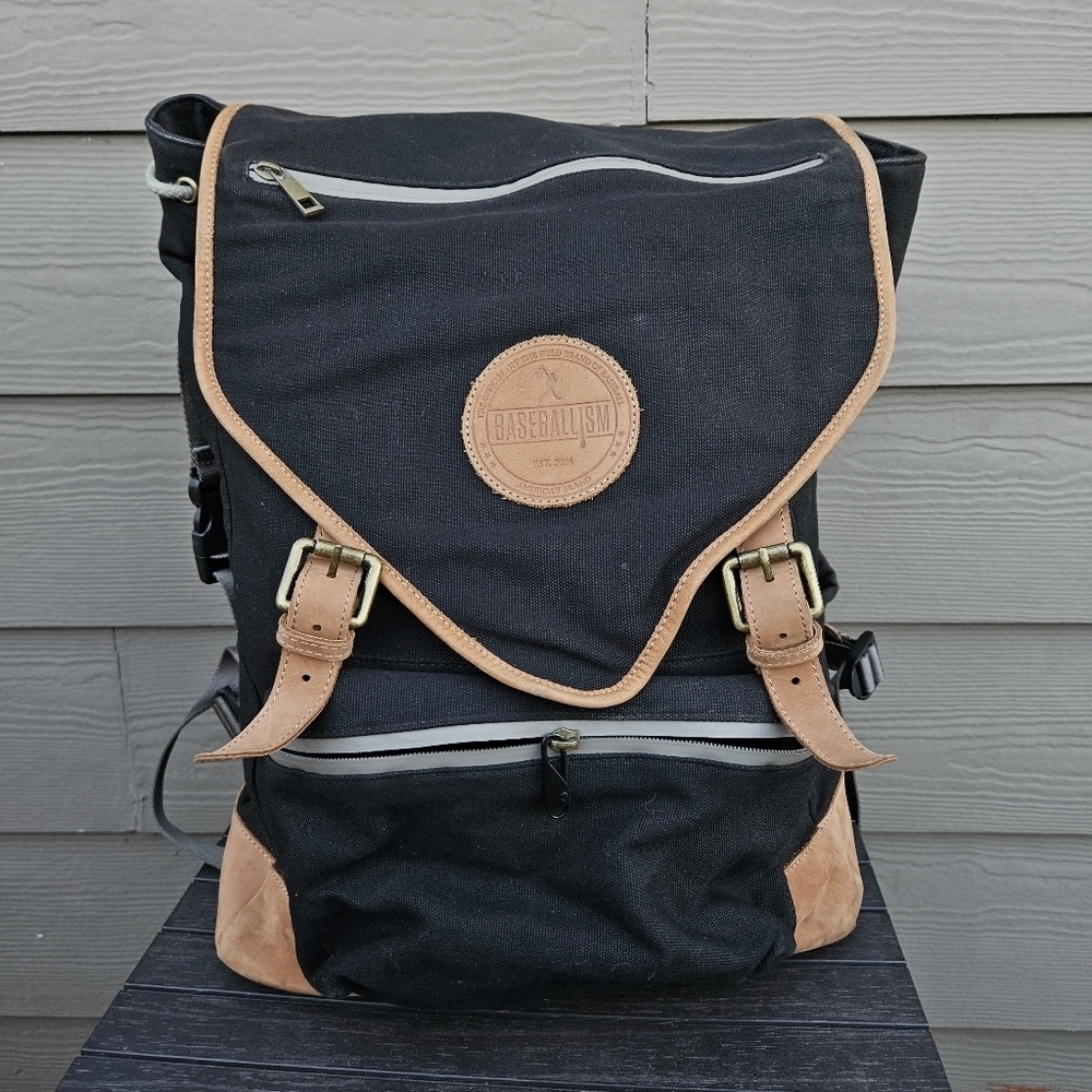 Baseballism Glove Leather Players Backpack Bag Black Brown Leather Sports Bag